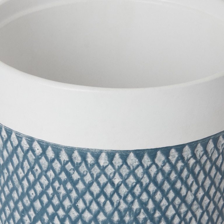 Ghiveci din argila, albastru, forma rotunda, 19.2 cm diametru  GoodHome