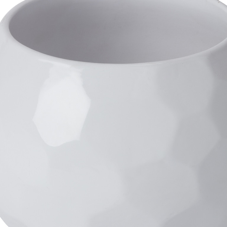 Ghiveci din argila, alb, forma rotunda, 19 cm diametru  GoodHome