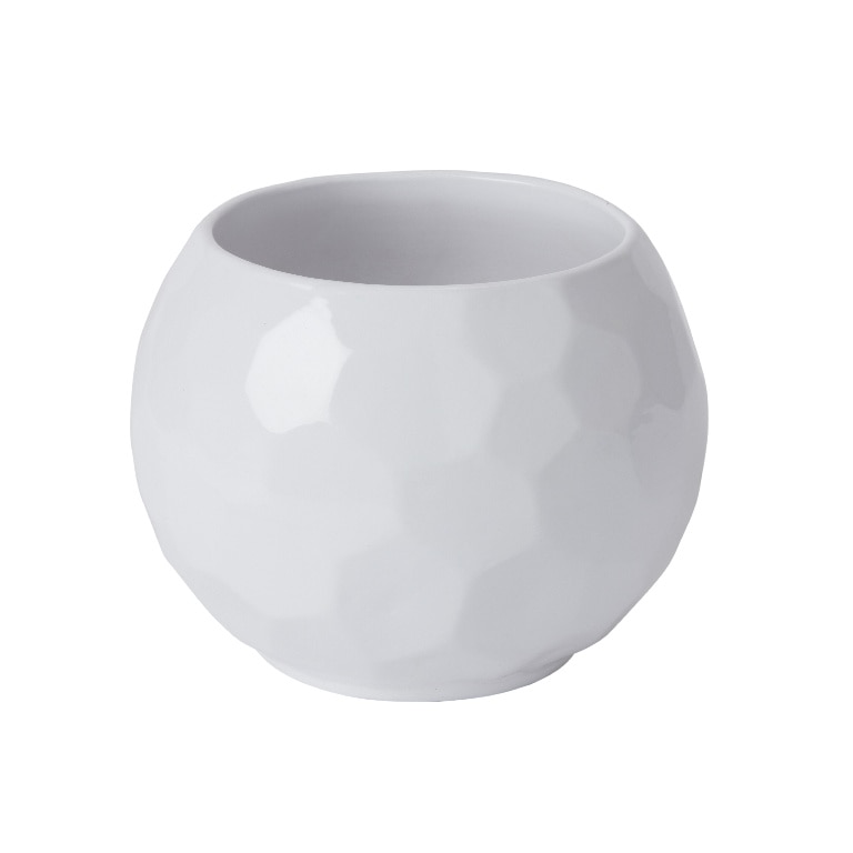 Ghiveci din argila, alb, forma rotunda, 19 cm diametru  GoodHome