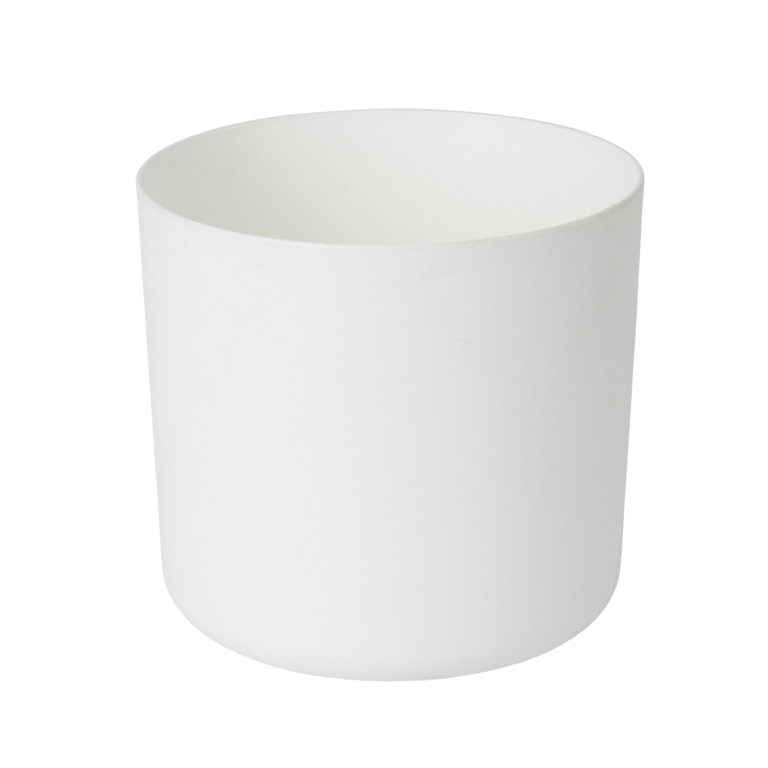Ghiveci din plastic, alb, forma rotunda, 17.6 cm diametru  GoodHome