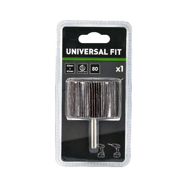 Cilindru abraziv P80, multisuprafete, 60 x 40 mm, oxid de aluminiu • Universal fit