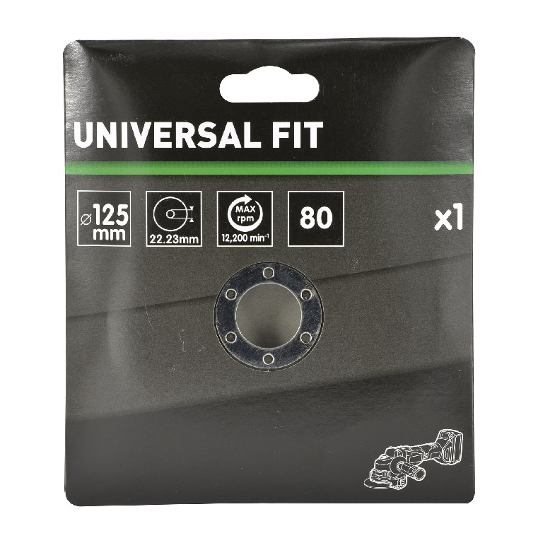 Disc lamelar frontal Universal Fit, 125 mm, P80, oxid de aluminiu