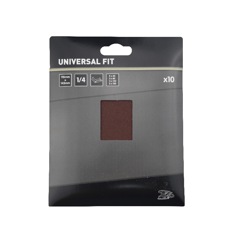 Set 10 coli abrazive UNIVERSAT FIT, 145 x 115 mm