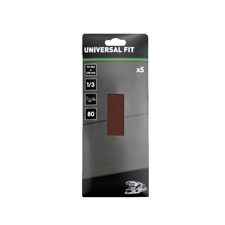 Set foi abrazive smirghel 1/3 Universal Fit, 93 x 230 mm, P80