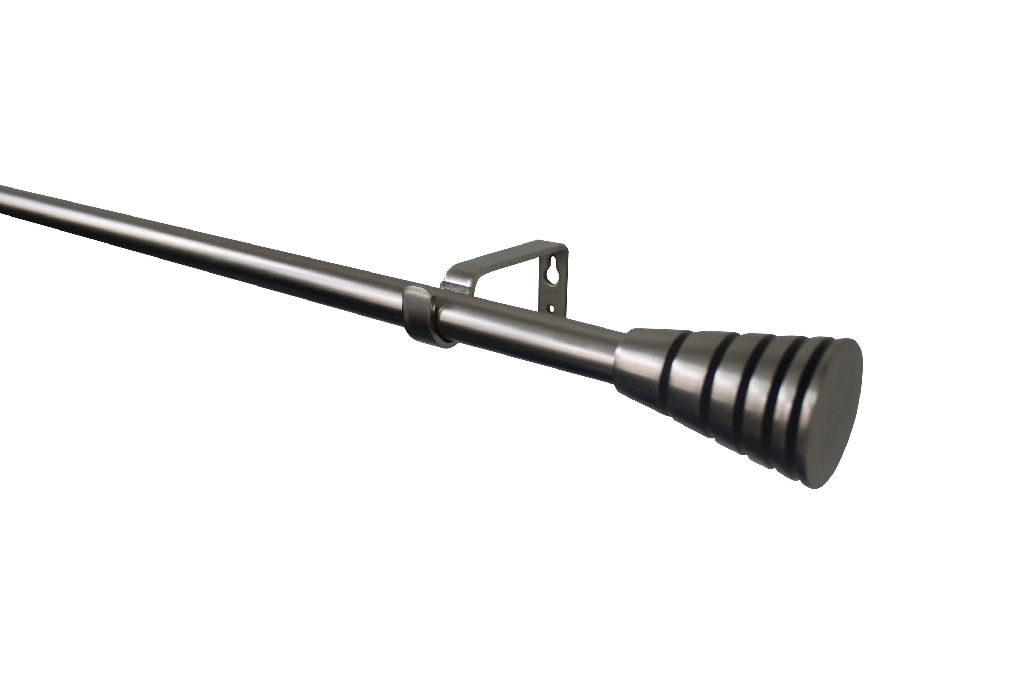 Set galerie simpla extensibila, metal, gri, 330/200 cm, diametru 19 mm  GoodHome Athens