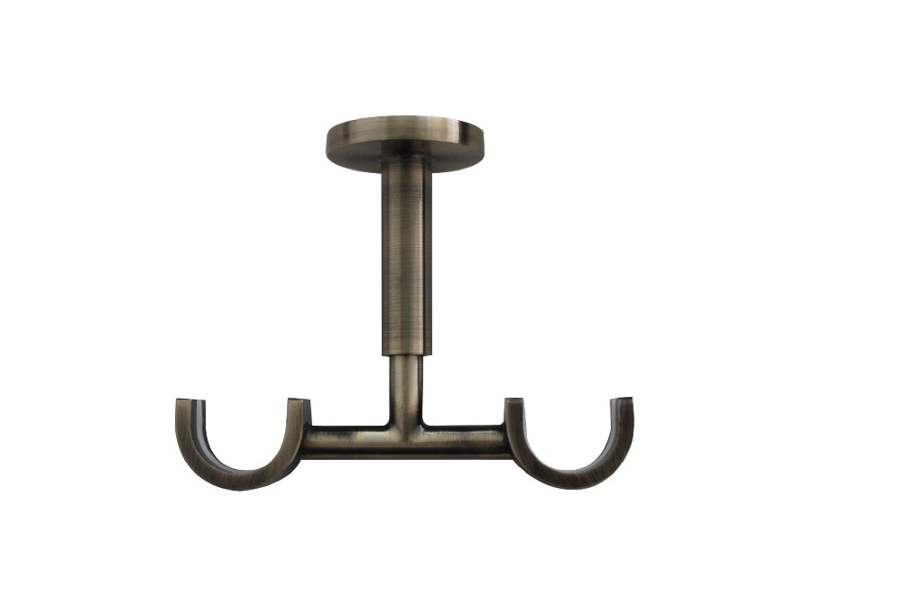 Suport universal dublu tavan GOODHOME Antiki, extensibil, 12.5 x 5 x 5 cm, metal, auriu