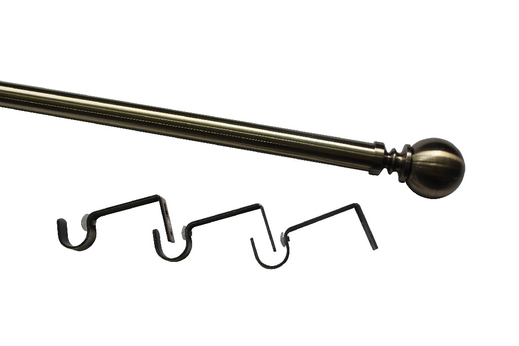 Set galerie extensibila, metal, 2100/1200 cm, diametru 28 mm, auriu  GoodHome Antiki