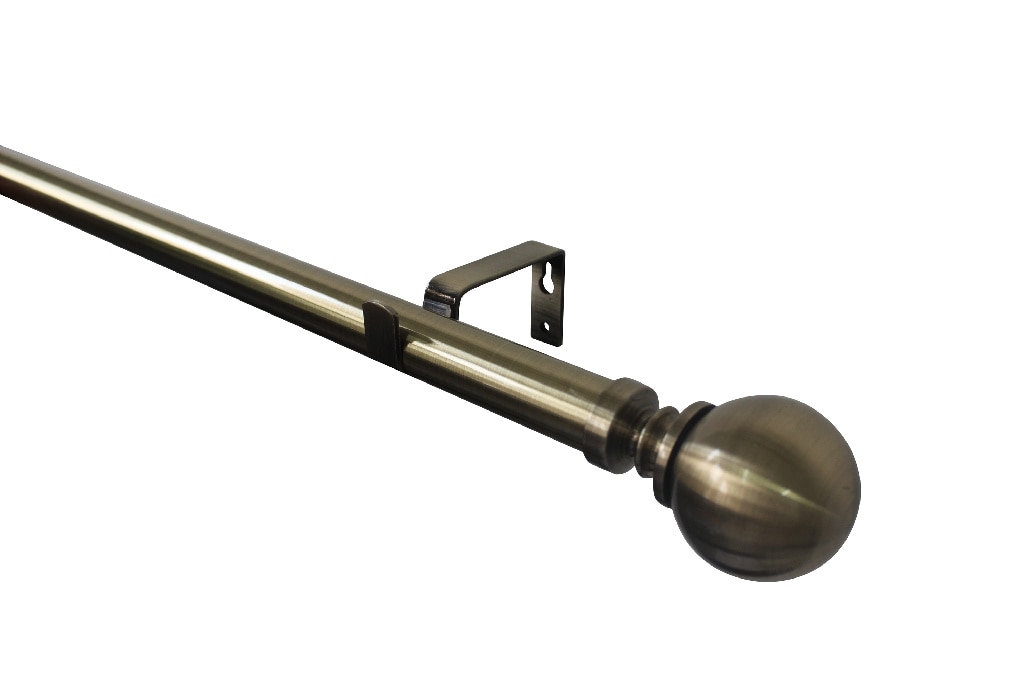 Set galerie extensibila, metal, 2100/1200 cm, diametru 28 mm, auriu  GoodHome Antiki