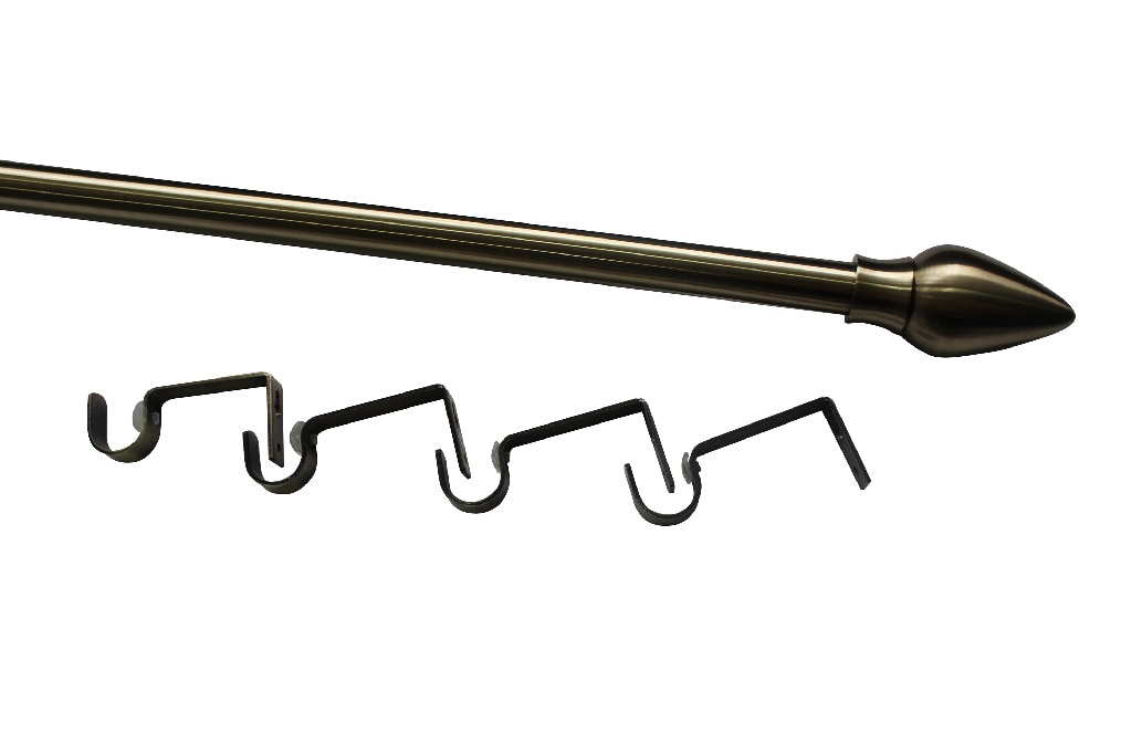 Set galerie simpla extensibila, metal, 330/200 cm, diametru 28 mm, auriu  GoodHome Antiki