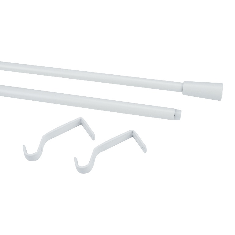Set galerie simpla extensibila, metal, 210/120 cm, diametru 19 mm, alb • GoodHome Anafi