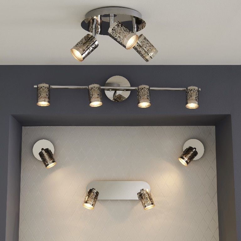 Plafoniera LED, crom, 1 x 50 W, GU10, 240 V, metal • Barrow