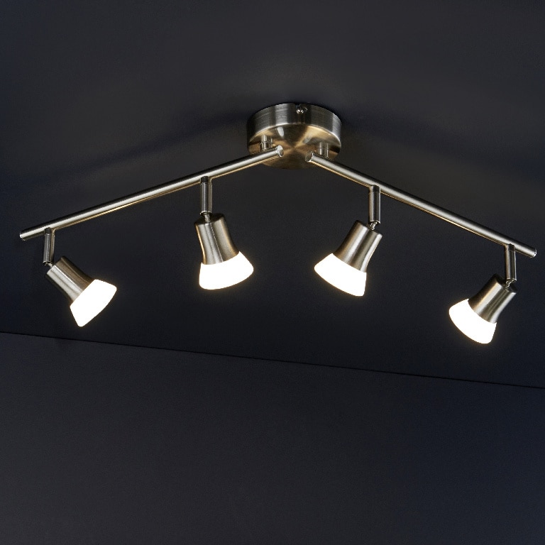 Spot cu LED integrat, argintiu, 4 x 3.7 W, 220 V, metal • Colours Nabesna