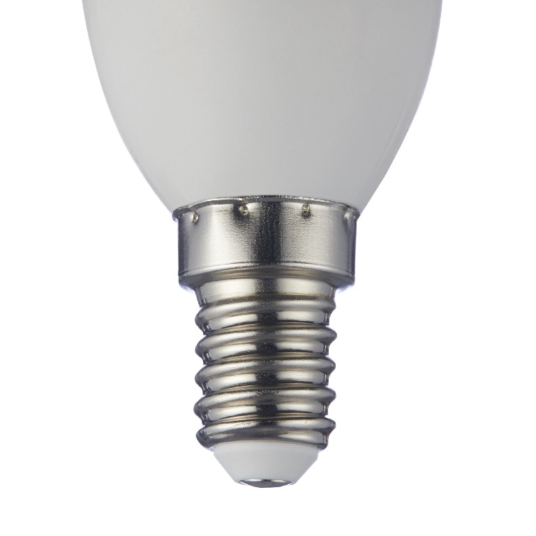 Set 10 becuri LED, E14, 25W, 4000K, plastic, model lumanare • Diall