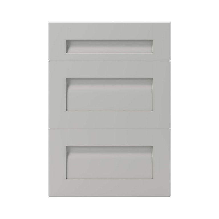 Front usa, 3 sertare, gri, 50 cm • Garcinia