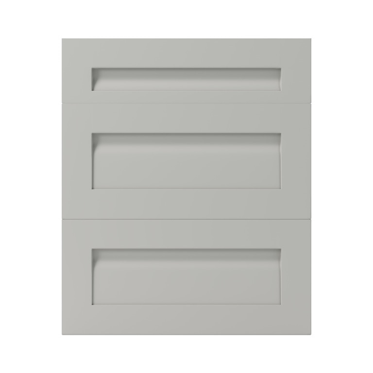 Front usa, 3 sertare, gri, 60 cm • Garcinia