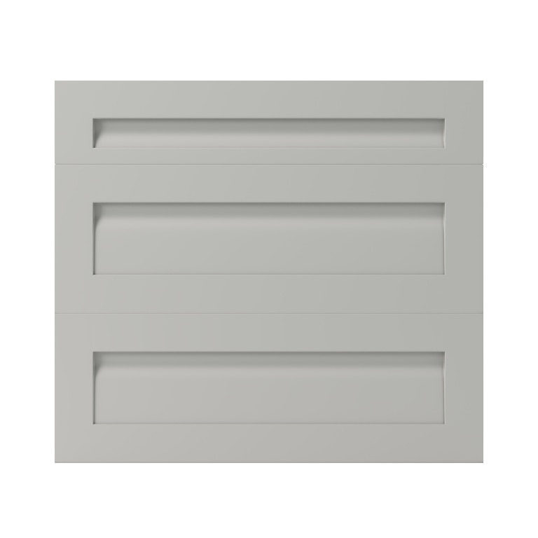 Front usa, 3 sertare, gri, 80 cm • Garcinia