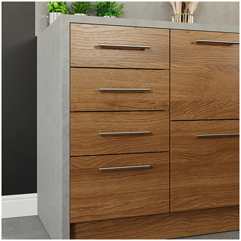 Front 4 sertare GoodHome Chia, 39.7 x 1.8 x 71.5 cm, PAL, maro