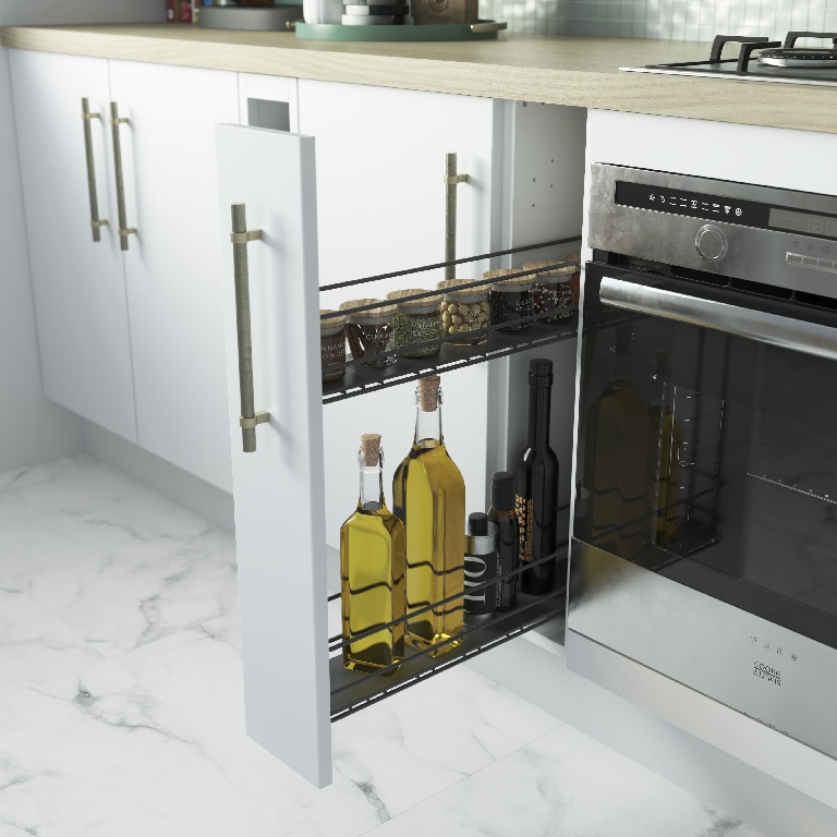 Corp Jolly retractabil, alb, (l) 10.7 x (a) 48.6 x (h) 53 cm GoodHome Pebre