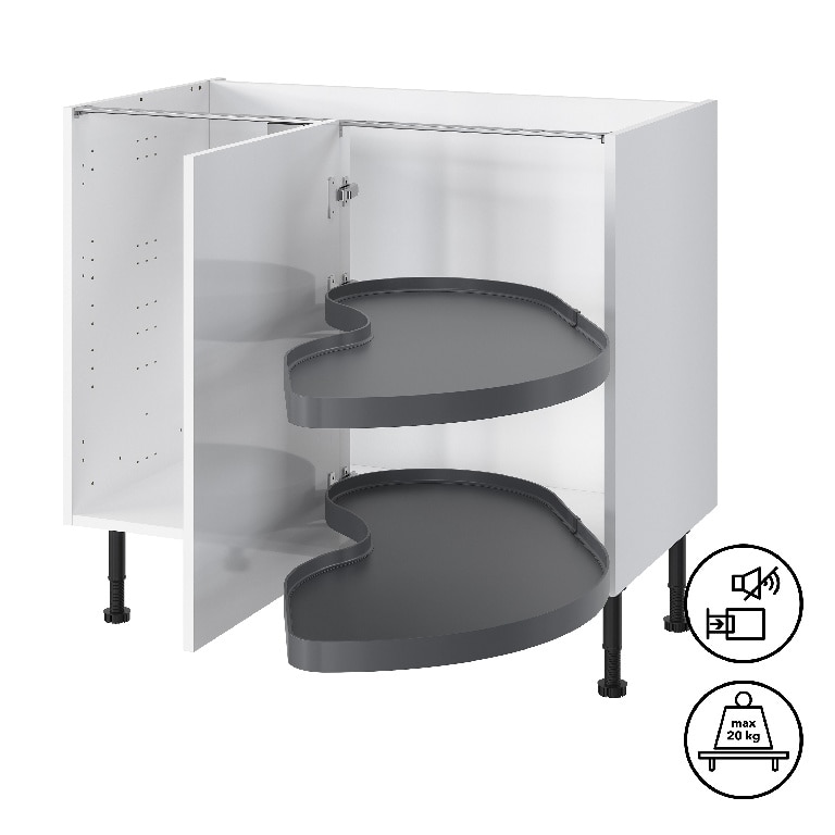 Sistem de depozitare retractabil, antracit, 40 cm  Jolly Pebre