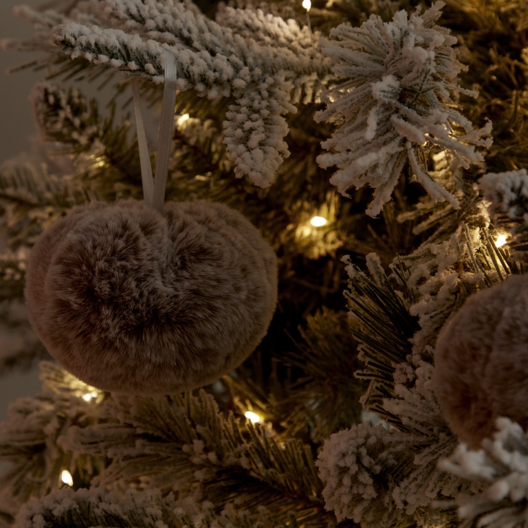 Set globuri cu blanita, 4 bucati, maro