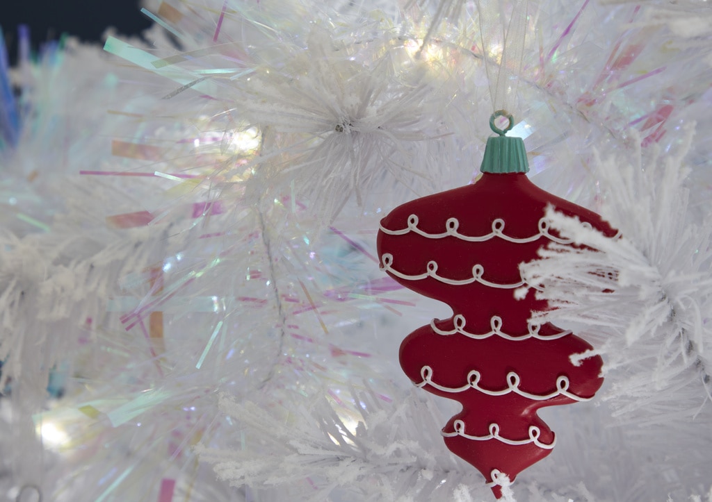 Decoratiune Glob orant vitage, rosu