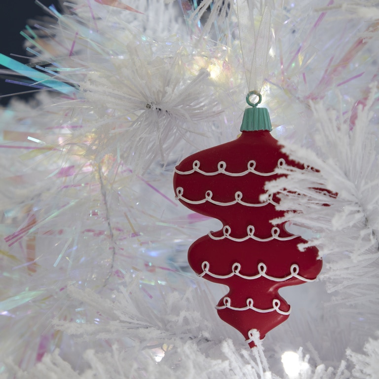 Decoratiune Glob orant vitage, rosu