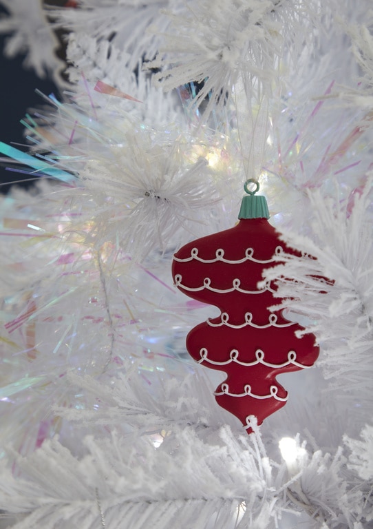 Decoratiune Glob orant vitage, rosu