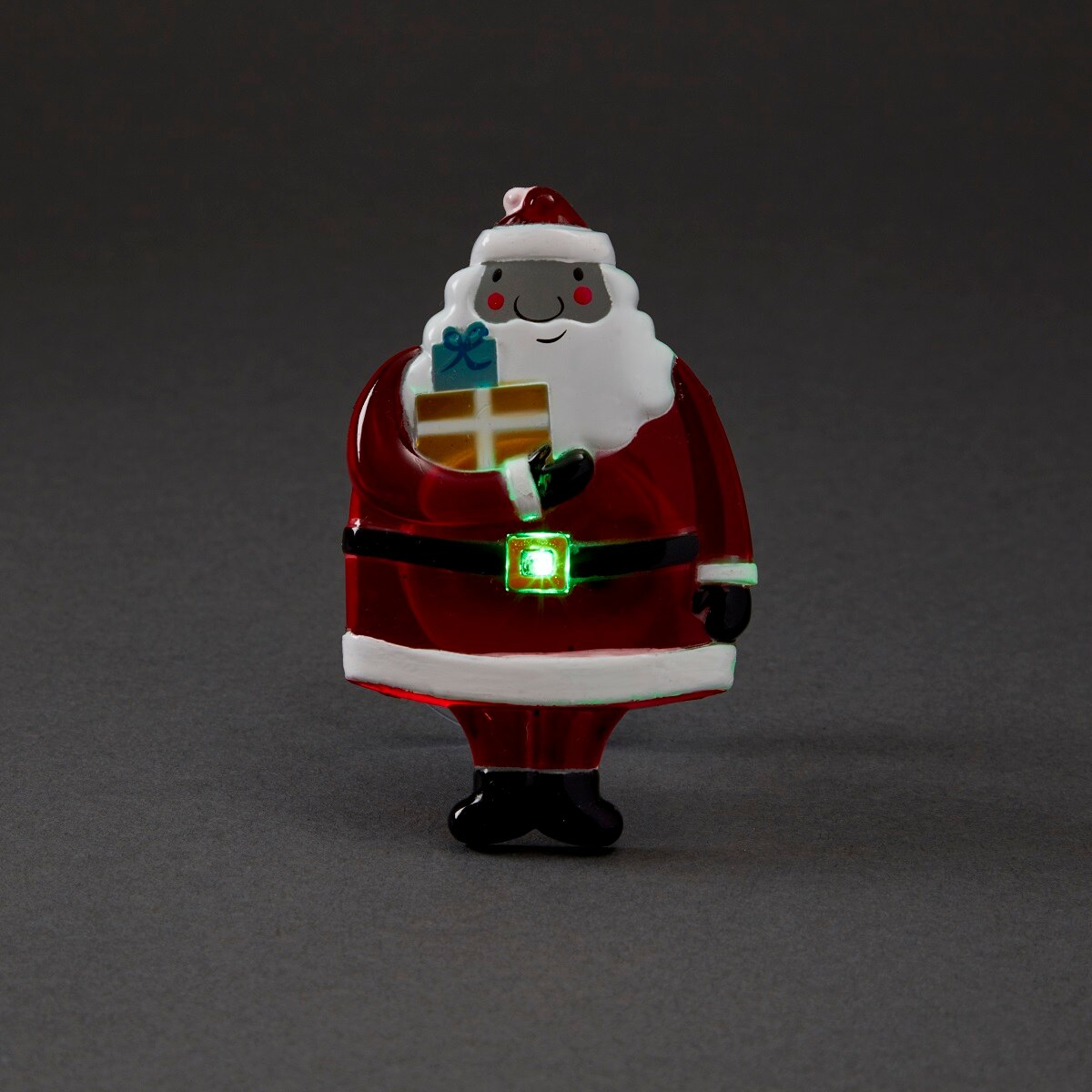 Decoratiune fereastra Mos Craciun 3D, 9cm, rosu