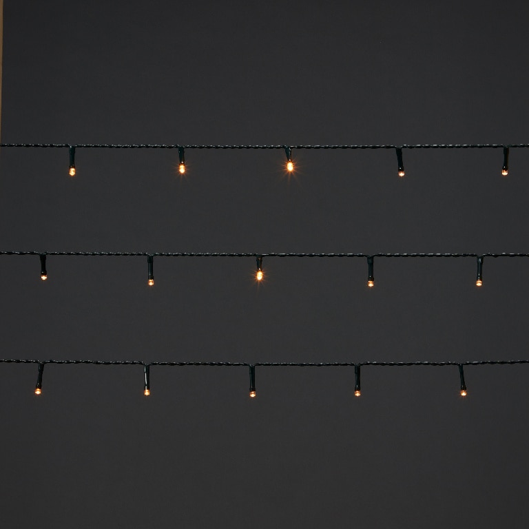 Instalatie Craciun 50 LED-uri, 5.2 m, pe baterie, lumina alb cald