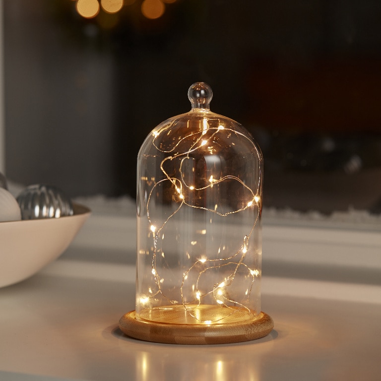 Instalatie Craciun 20 LED-uri, 1.8 m, pe baterie, IP20, lumina alb cald