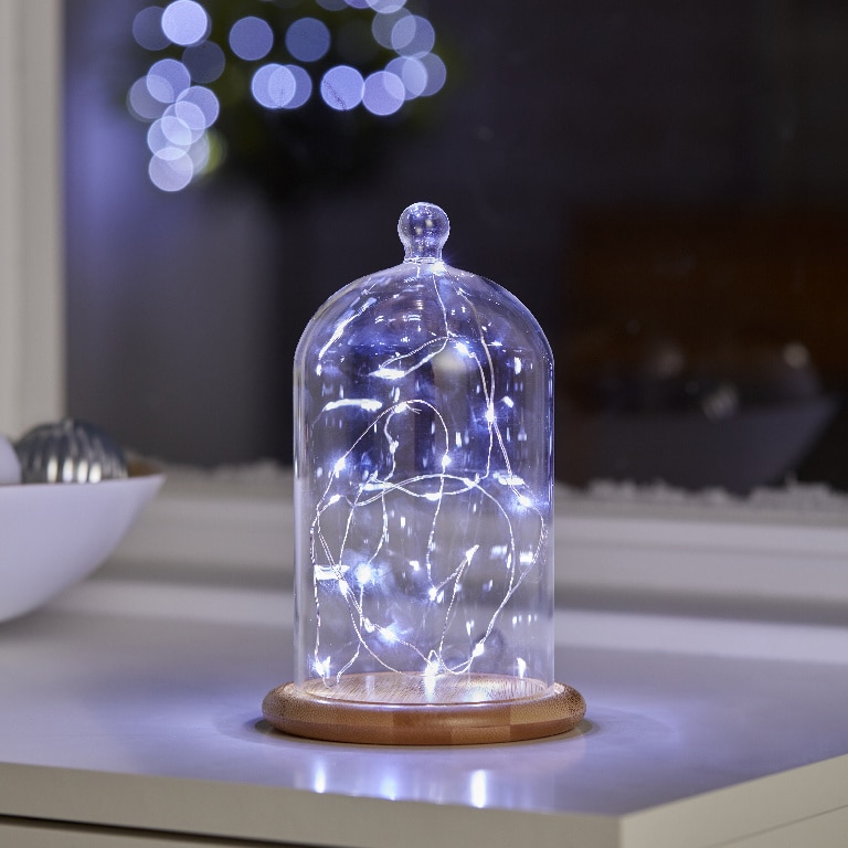 Instalatie brad LED UODI9018, 20 leduri, iluminat alb rece