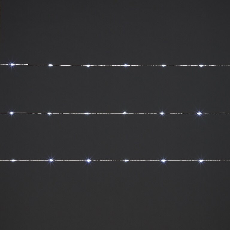 Instalatie Craciun 100 LED-uri, 8 m, IP20 pe baterie, lumina alb rece