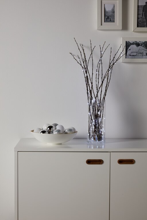 Instalatie Craciun 100 LED-uri, 8 m, IP20 pe baterie, lumina alb rece