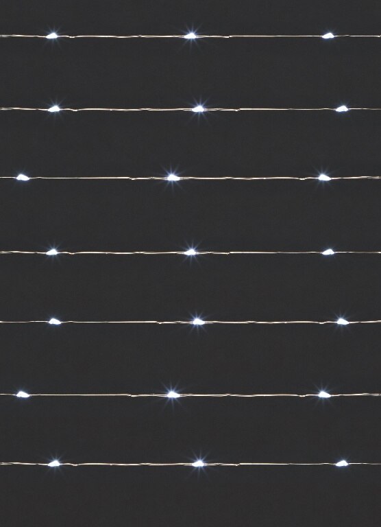 Instalatie Craciun 100 LED-uri, 8 m, IP20 pe baterie, lumina alb rece