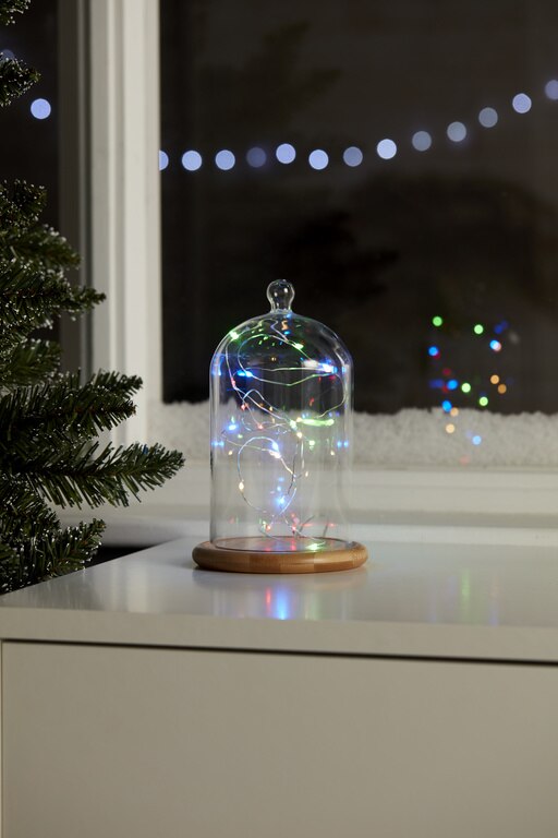 Instalatie Craciun 20 LED-uri, 1.8 m, IP20, pe baterie, lumina multicolora