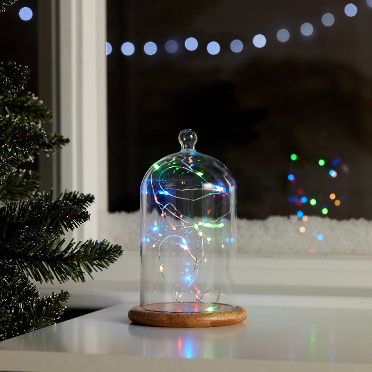 Instalatie Craciun 20 LED-uri, 1.8 m, IP20, pe baterie, lumina multicolora