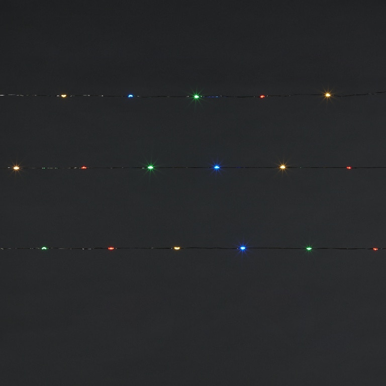 Instalatie Craciun 100 LED-uri, 8 m, IP20, pe baterie, lumina multicolora