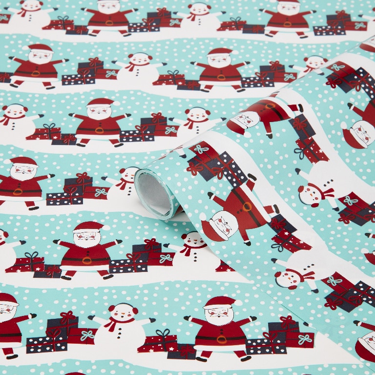 Hartie de impachetat cadouri brad, 70 cm x 4 m, multicolor