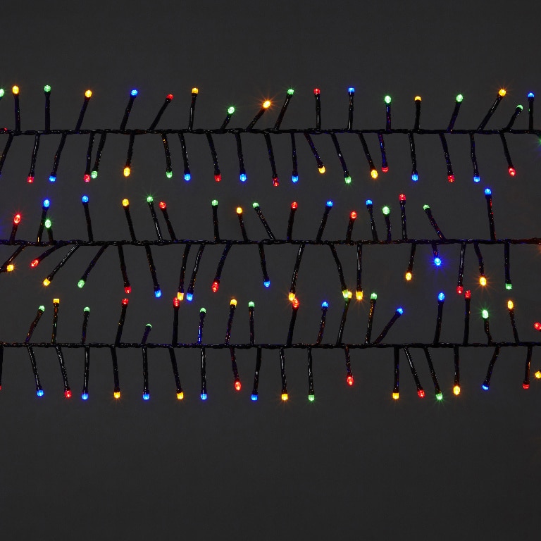 Instalatie brad LED UOML9119, 300 leduri, 8 functii, iluminat multicolor