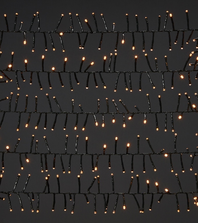 Instalatie brad LED UOML9120, 1000 leduri, 8 functii, iluminat alb cald