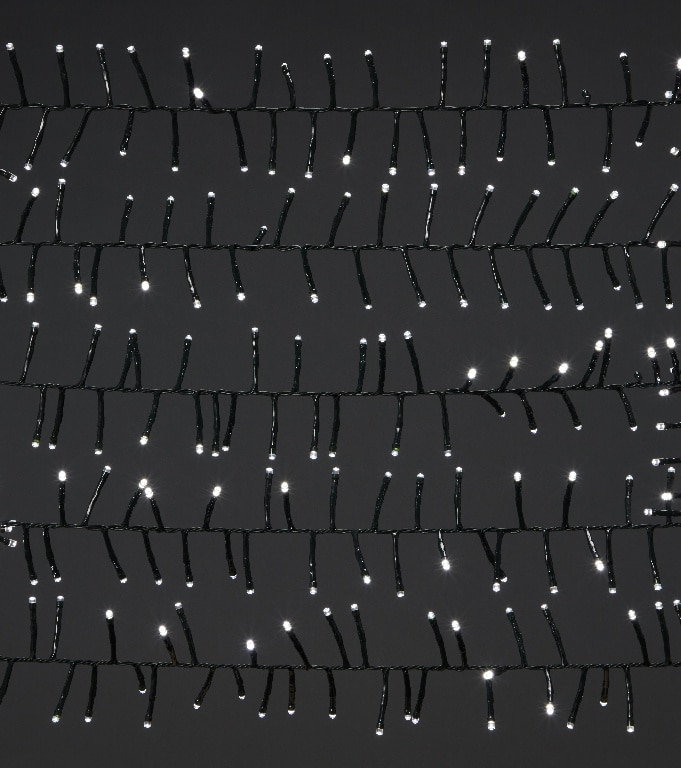 Instalatie brad LED UOML9121, 1000 leduri, 8 functii, iluminat alb rece