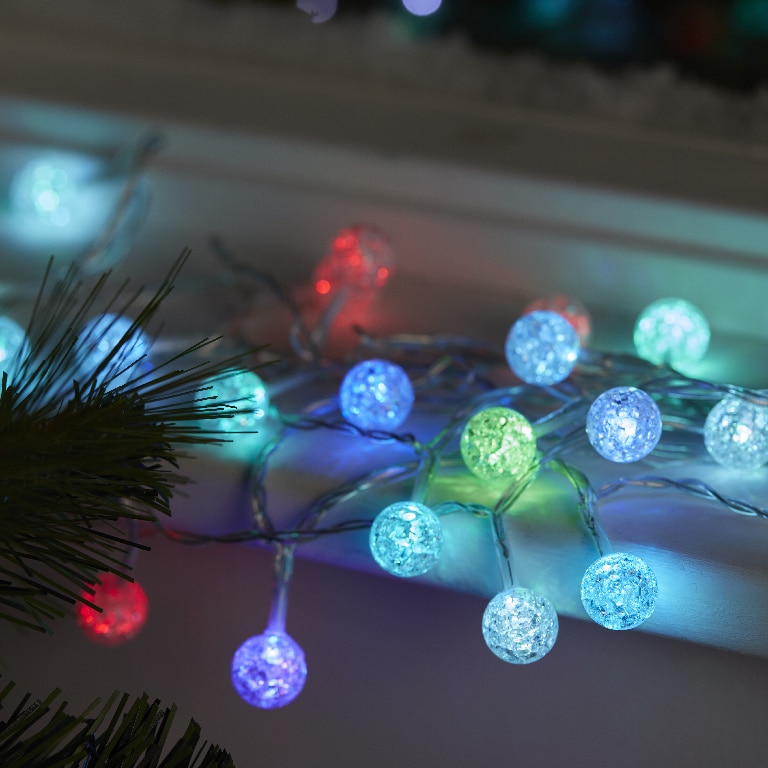 Instalatie brad LED, 40 leduri, iluminat multicolor