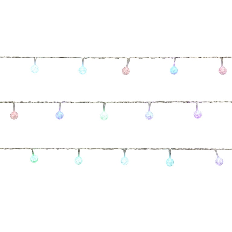 Instalatie brad LED, 40 leduri, iluminat multicolor