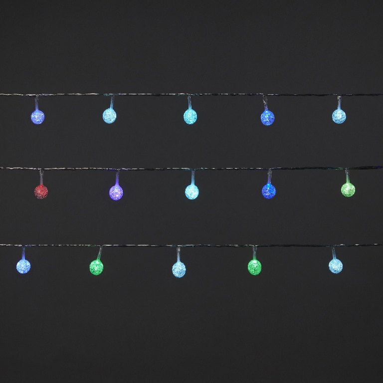 Instalatie brad LED, 40 leduri, iluminat multicolor