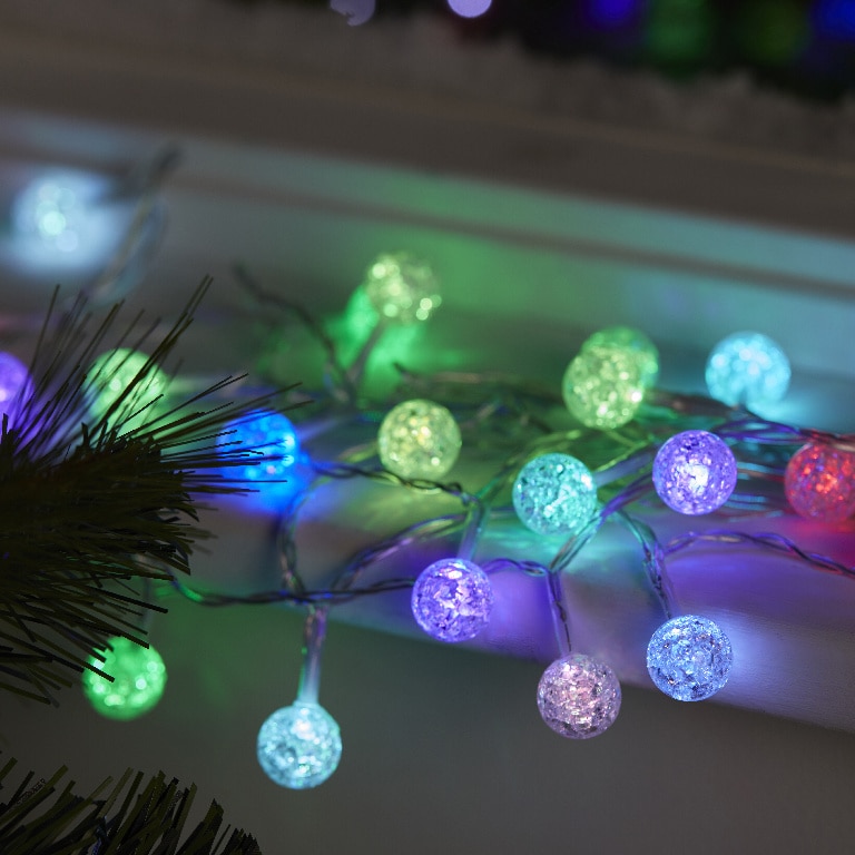 Instalatie brad LED, 40 leduri, iluminat multicolor