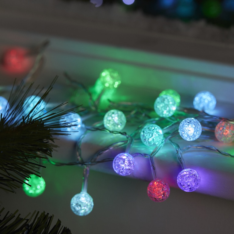 Instalatie brad LED, 40 leduri, iluminat multicolor