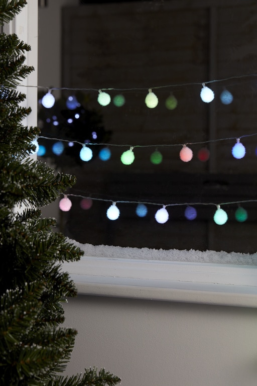 Instalatie brad LED, 40 leduri, iluminat multicolor