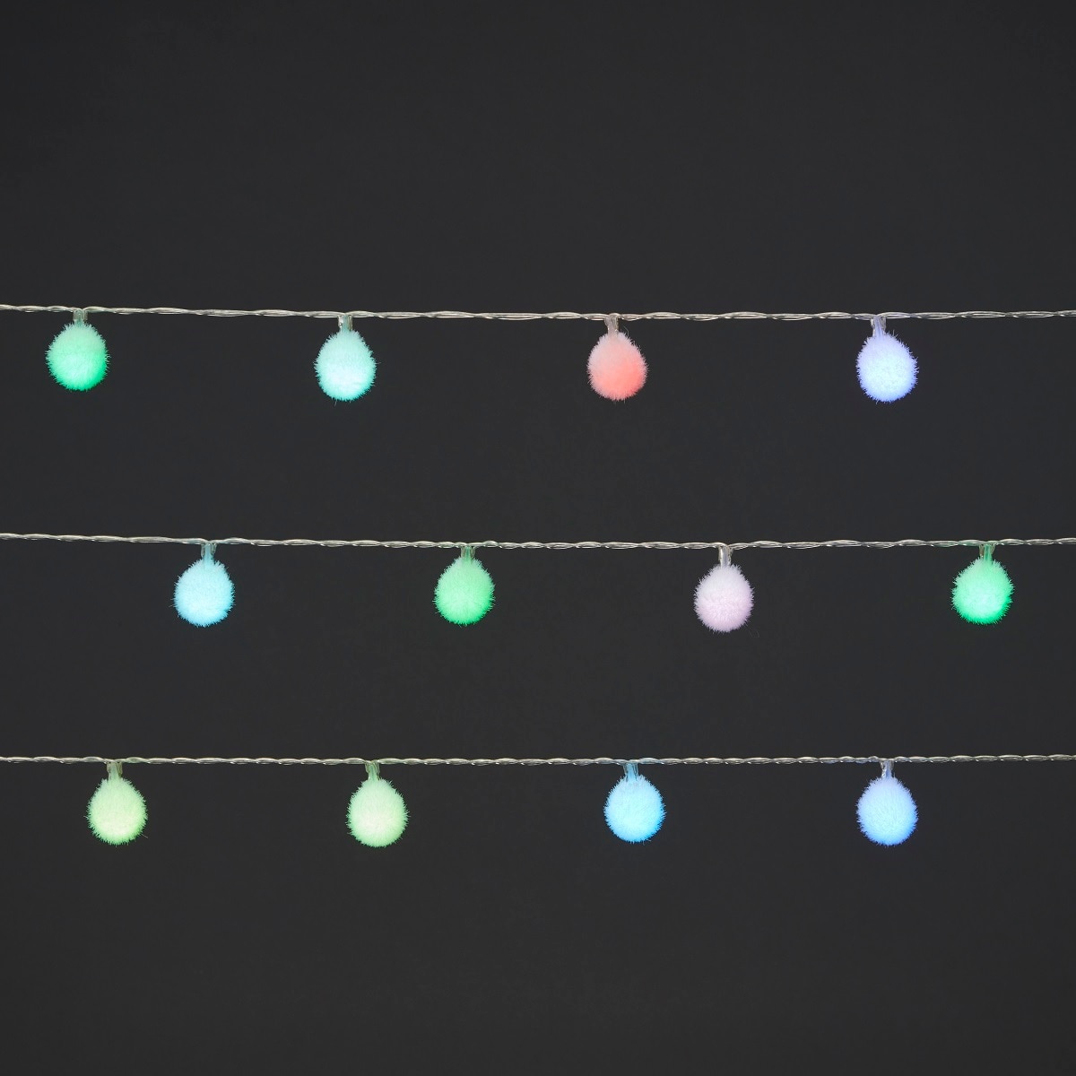 Instalatie brad LED, 40 leduri, iluminat multicolor