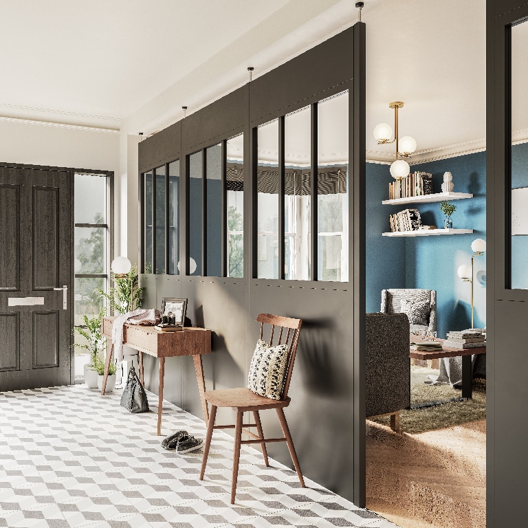 Panou, negru, 100 x 100 x 4 cm  GoodHome Alara