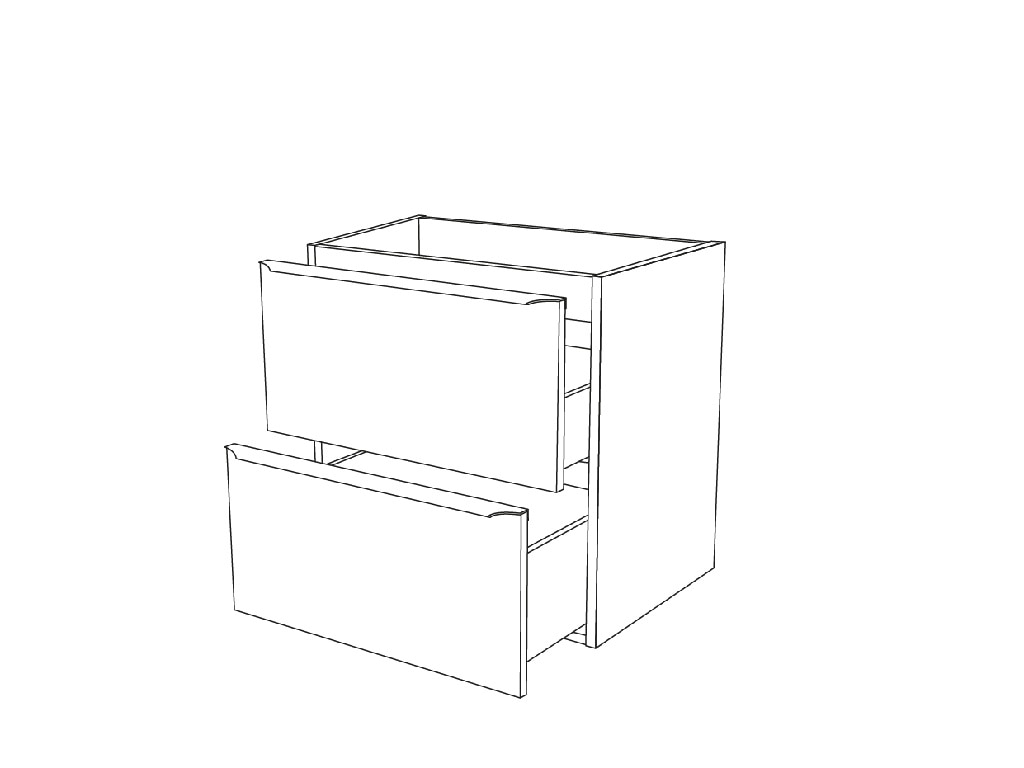 Baza suspendata, maro, mat, 60 x 60 x 45 cm  GoodHome Imandra